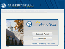 Tablet Screenshot of houndmail.assumption.edu